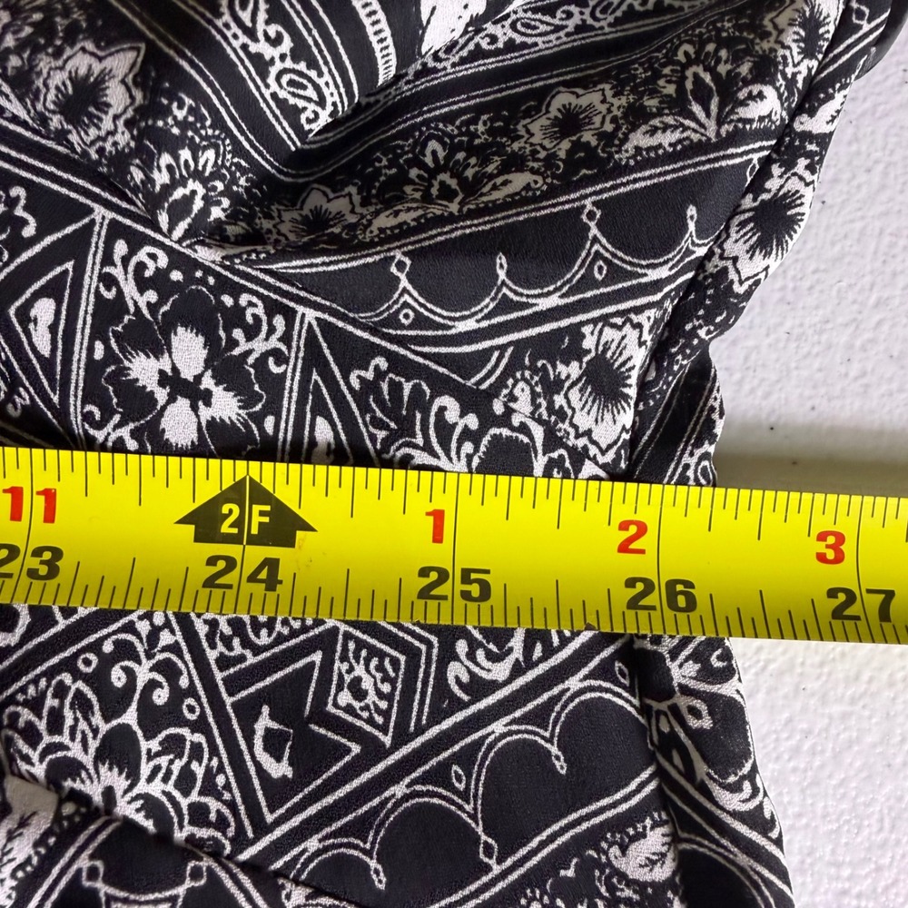 NWT Roz & Ali 3X Black White Boho Paisley Tunic Blouse Plus Size Flowy‎ - Picture 10 of 11